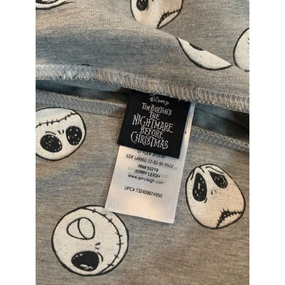 Small The Nightmare Before Christmas Junior Women's Jack Skellington Gray Leggin - Picture 4 of 6